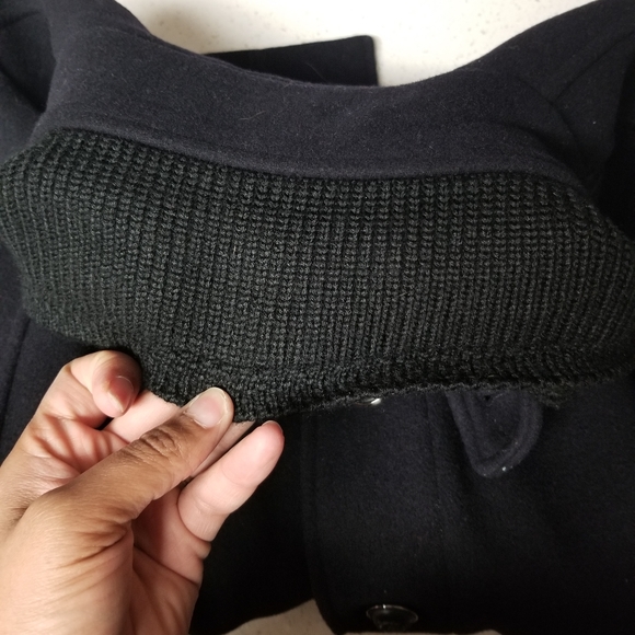 Faboer Womens Sz. 50 Peacoat US Sz. M Black Wool - Picture 14 of 16